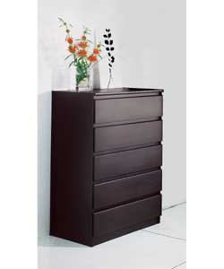 Kolari 5-Drawer Chest - Chocolate