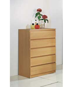 Kolari 5-Drawer Chest - Oak