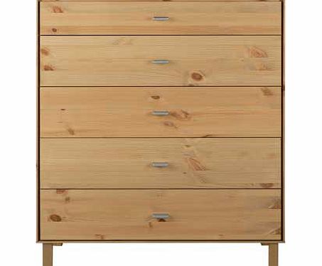 Unbranded Kolding 5 Drawer Chest - Light Oak Effect