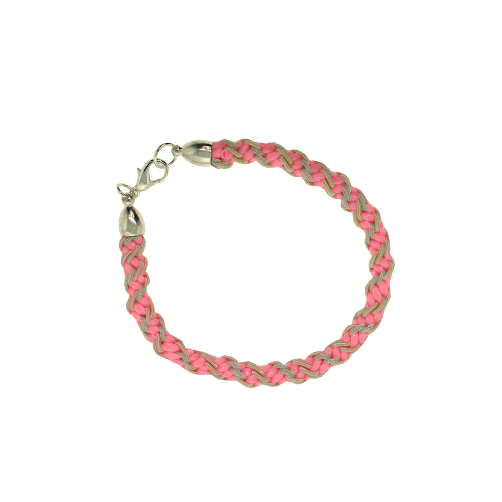 Unbranded Kumihimo Bracelet - Light Rose