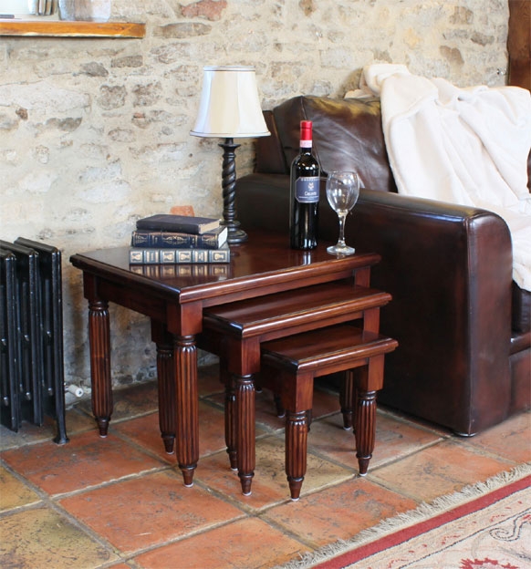 Unbranded La Roque Mahogany Nest of Coffee Tables