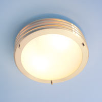 Labyrinth 2 Light Flush Ceiling Light Satin Brass Finish