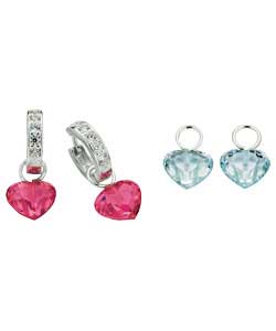 Unbranded Ladies Ice Sterling Silver Cubic Zirconia Hoop Earrings