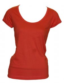 Ladies Scoop Neck Cap Sleeve Top