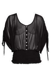 Unbranded Lara Chiffon Rouched Sleeve Blouse