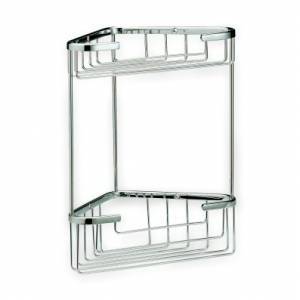 Unbranded Large 2 Tier Corner Basket in Chrome