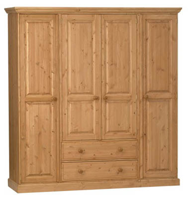 LARGE 4 DOOR SANDRINGHAM SOLID PINE COMBINATION