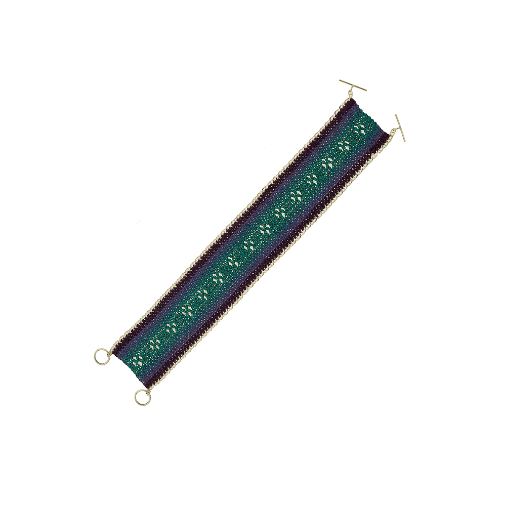 Unbranded Large Fes Bracelet - Purple/Green