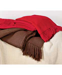 Large Waffle Throw - Cocoa