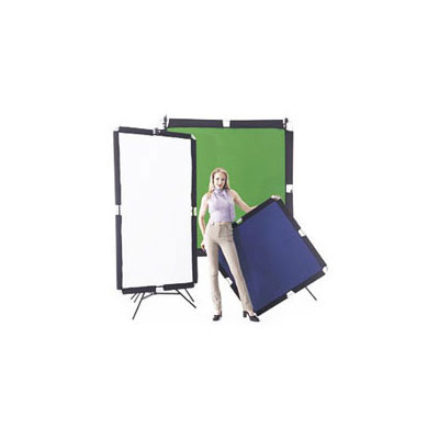 A small 1m x 1m (33` x 33`) reversable chromakey green/blue backdrop. Manufacturer code: 81187.