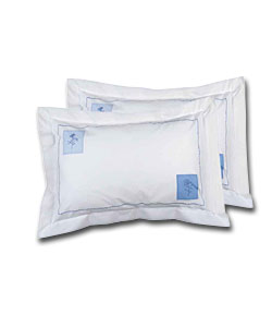 Laura Oxford Pillowcase Blue