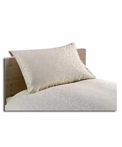 Leaf Jacquard Cream Single Duvet Cover Set