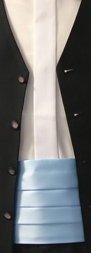 Unbranded Light Blue Cummerbund