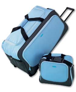 Lightweight Ladies; Roller Holdall - Sky Blue/Grey