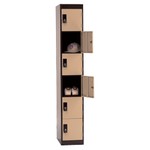 Link 6 Door Locker-Grey With Red Doors