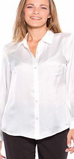 Unbranded Long-Sleeved Satin Blouse, Fuller Bust Fitting