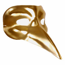 Lightweight plastic eye-mask with long beak. These photos are not to scale; size guide - maximum wid