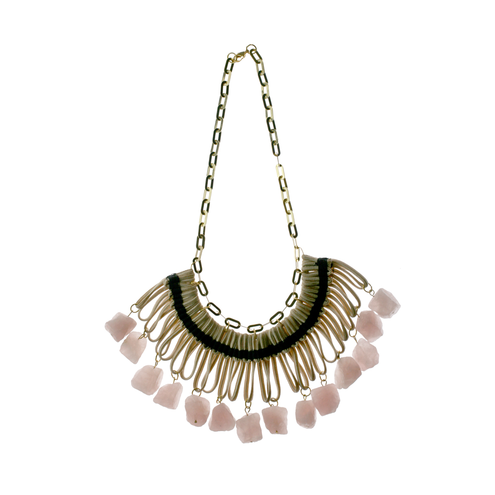 Unbranded Looped Rose Quartz Neckpiece