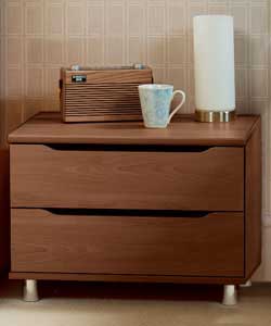 Lorenza Wenge 2 Drawer Bedside Chest