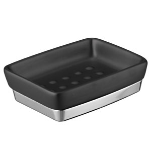 Louie Soap Dish- Black/Chrome