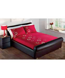 Love 2 Sleep Sequin Bubbles Double Duvet Cover Set - Red