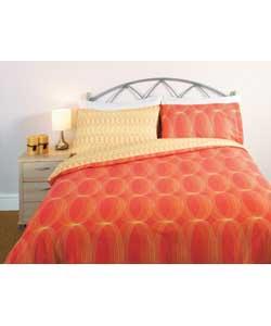 Love2Sleep Ovals Double Duvet Cover Set - Orange