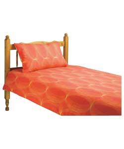 Love2Sleep Ovals Single Duvet Cover Set - Orange