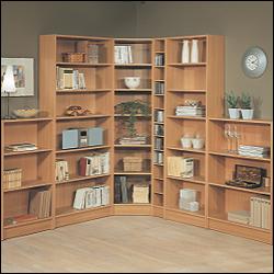 Low Wide Bookcase-Beech