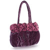 Unbranded Lua Plum Velvet Rose Bag -- BA401