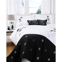 Unbranded Lulu Black Quilt Cover Set Single