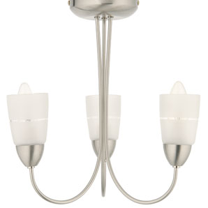 Lupa 3 Arm Pendant- Brushed Chrome