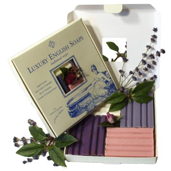 Luxury English Soap Box of 4 Soaps