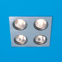 Lyra Ti Lighting 4 Light Rectangle Downlight 50W 4 Pack Brushed Chrome Plated