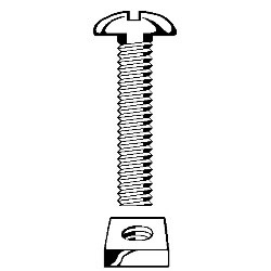 M5 X 20 ROOF BOLTS and NUTS CROSS SLOT. ZINC - M5 X 20 ROOFING BOLTS and NUTS CROSS SLOTTED. ZINC