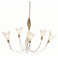 Mad 5 Light Halogen Pendant Satin Brass Plated