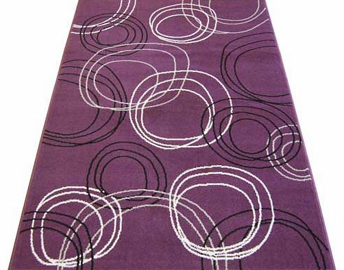 Maestro Circles Rug - Plum - 80 x 150cm