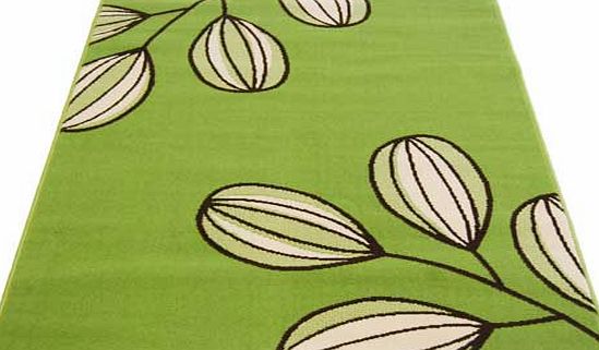 Unbranded Maestro Flourish Green Rug - 150cm x 80cm