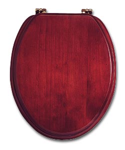 Mahogany Effect 2 Piece Toilet Seat