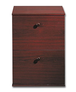 Mahogany Effect Filing Cabinet