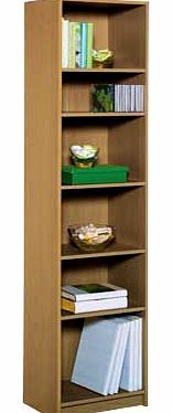 Unbranded Maine Half Width Tall Extra Deep Bookcase - Oak