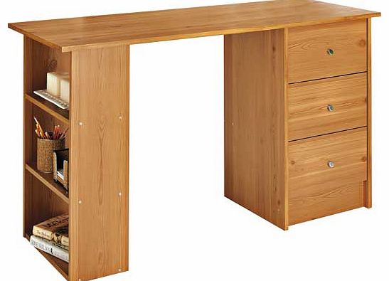 Unbranded Malibu 3 Drawer Desk - Pine Effect