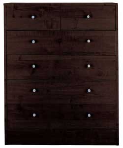 Unbranded Malibu 4 Wide 2 Narrow Drawer Chest - Wenge