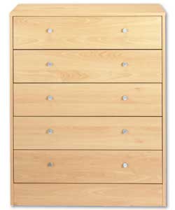 Malibu Beech 5 Drawer Chest