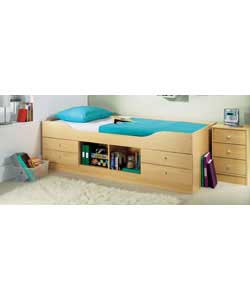 Malibu Beech Cabin Bed with Sprung Mattress