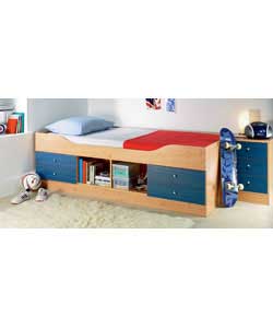 Malibu Blue Cabin Bed with Sprung Mattress