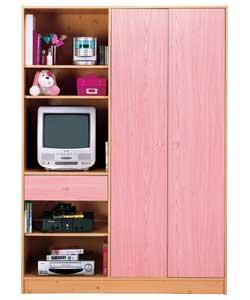 Malibu Rose Wardrobe with Multimedia Storage