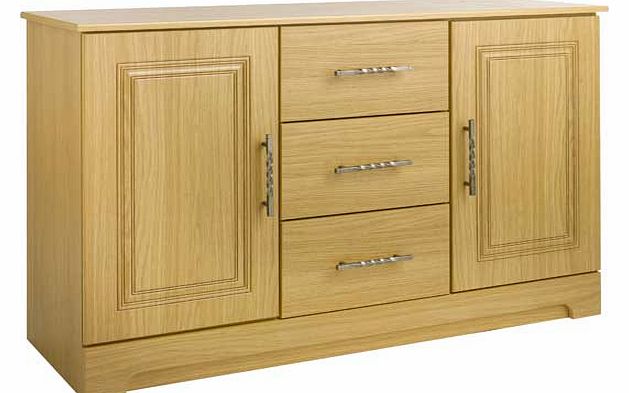 Unbranded Malvern 2 Door and 3 Drawer Sideboard - Oak Effect