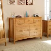 Unbranded Malvern Oak 7 Drawer Chest - Lacquered Oak