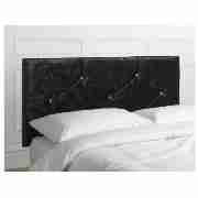 Unbranded Margot Velvet King Headboard with Crystals, Black