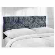 Unbranded Margot Velvet King Headboard with Crystals, Silver